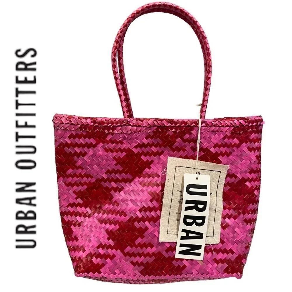 UO Urban Outfitters Daisy Mini Straw Tote Bag NEW